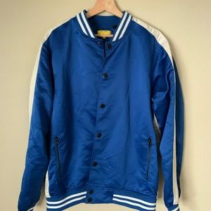 Blue and White bomber jacket